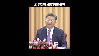 Xi Jinping signs autographs of his own book [upl. by Madda724]