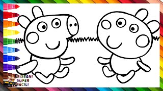 Disegna e Colora Baby Peppa Pig e Baby Suzy Pecora 🐷🍼🐑 Disegni per Bambini [upl. by Verina]