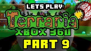 Lets Play Terraria  Xbox 360 Edition  Part 9 Preparation to kill the Eater of Worlds [upl. by Myrtice]