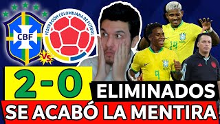 BRASIL 2 COLOMBIA 0🫠 PREOLÍMPICO SUB23 PARÍS 2024😵SE ACABÓ LA MENTIRA ESTAMOS ELIMINADOS [upl. by Leikeze]