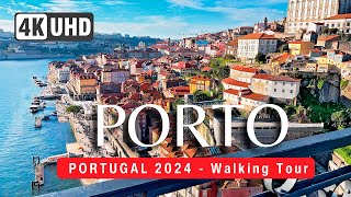 2024 PORTO Walking Tour 4K Portugal 🇵🇹 ☀️☔ CAPTIONS ▶️ 137 min [upl. by Germain]