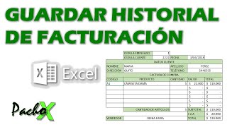 Como guardar el historial de facturación en Excel con una macro sencilla  Microsoft Excel [upl. by Nahshun]