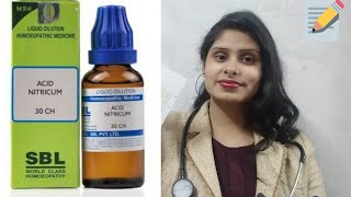 Nitricum Acidum  Nitric acid homoeopathic medicine  BHMS Materia medica [upl. by Gilges]