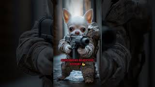 Chihuahua Dogs Take the Battlefield Tiny Heroes cute funny ai youtubeshorts shorts 2024 [upl. by Linet]