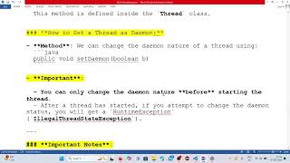 115 Daemon Thread in Multi Threading  Multi Threading in Java  Complete Java [upl. by Anhaj540]