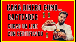 ►Cómo preparar cocktails y tragos  Curso de Bartender con certificado [upl. by Schinica]