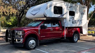 Kelderman Air Ride  Carlas F450 Truck and Camper Walk Around [upl. by Soiritos]