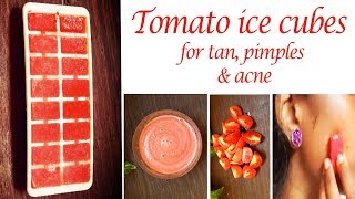 Facial Tomato Ice Cubes  Tomato Ice cubes for face  Beauty cubes Facial ice cubesIcing your skin [upl. by Abey802]