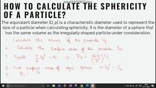 Sphericity  Simple Explanation  With examples  Mechanical Operations  Chemical Engineering [upl. by Caron]