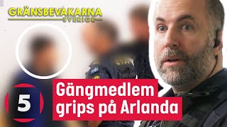 Gängmedlem misstänkt för penningtvätt försöker FLY  Gränsbevakarna Sverige  Kanal 5 Sverige [upl. by Ahsurej]