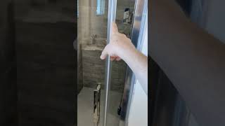 OVE Pasadena SemiFrameless Pivot Hinged Shower Door Installed [upl. by Novick548]