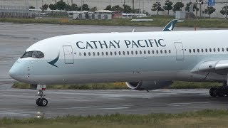 Cathay Pacific 1st Airbus A3501000 BLXA Takeoff from KIX 24L  Kansai Airport [upl. by Ennairb]