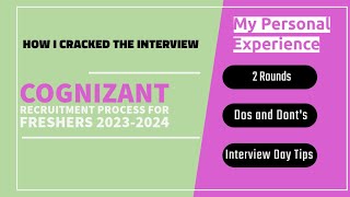 Cognizant Interview Process for Freshers 20232024How I cracked InterviewGenC CTS India in English [upl. by Noerb]