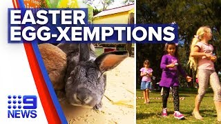 Coronavirus Easter Bunny cleared to make drop offs  Nine News Australia [upl. by Hgiel]