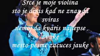 Lepa Lukic Srce je moje violina matrica i tekst [upl. by Eltsyrc]