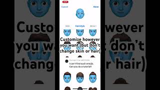 How to make Smurf Memoji tutorial [upl. by Rockey]