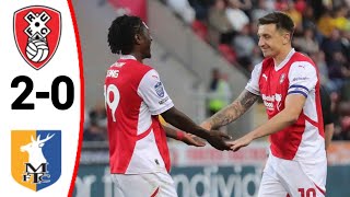 Rotherham vs Mansfield Town 20 All Goals and Extended Highlights [upl. by Ailehpo119]