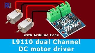 How to control 2 DC motors using L9110s motor driver module with Arduino code [upl. by Sokul]