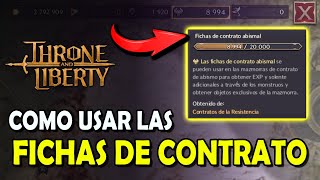 👉Como usar las FICHAS DE CONTRATO ABISMAL en Throne and Liberty [upl. by Ecyoj722]