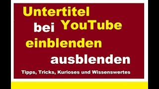 Untertitel bei YouTube Videos einblendenausblenden Handy Smartphone Video aktivierendeaktivieren [upl. by Allekram]