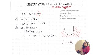 Disequazione di secondo grado con Delta negativo [upl. by Nitsuga910]