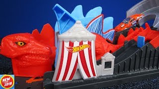 Hot Wheels Dino Coaster Playset for Hot Wheels City New For 2019 [upl. by Kylynn]