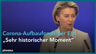 David Sassoli und Ursula von der Leyen zu EUCoronaHilfen [upl. by Rattray]