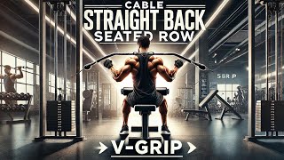 Cable Straight Back Seated Row VGrip  Build Strong Back amp Core Stability [upl. by Ainahs385]