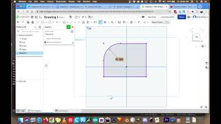 Using the Onshape Fillet Tool in 2D Sketch [upl. by Mamoun]