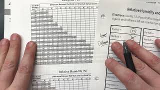 How to Use The Relative Humidity and Dew Point Chart in ESRT Page 12 [upl. by Ytineres575]