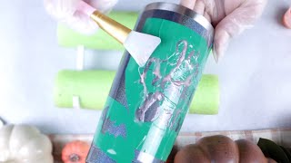 Etching a StainlessSteel Tumbler Tutorial [upl. by Enovad]