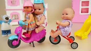 Baby doll scooter and bicycle play park toys [upl. by Nolram]