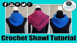 Crochet VStitch Shawl Tutorial [upl. by Wernick]