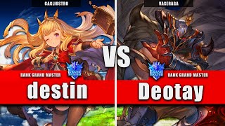 GBVSR ▰ destin Cagliostro VS Deotay Vaseraga  High Level Gameplay [upl. by Claud925]