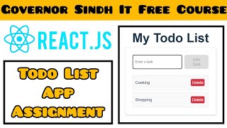 React Js Todo List App  React Js Todo List Tutorial  React Js Tutorial for Beginners [upl. by Carline]