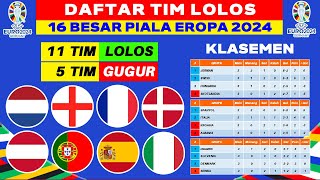 BELANDA amp INGGRIS LOLOS Daftar 11 Negara Lolos 16 Besar Piala Eropa 2024  UEFA EURO 2024 [upl. by Tabbi]