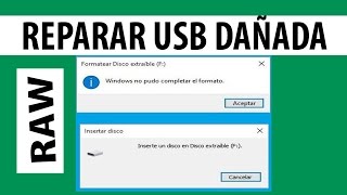 Como reparar usb dañada Sistema de archivos RAW [upl. by Aneala798]