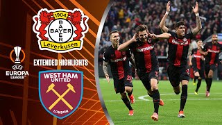 Bayer Leverkusen vs West Ham Extended Highlights  UEL QuarterFinals 1st Leg  CBS Sports Golazo [upl. by Inva]