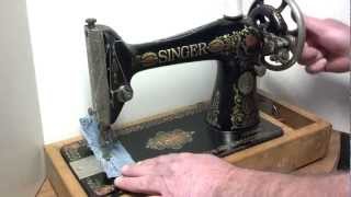 Antique 1910 Singer 661 Red Eye Treadle Only Sewing Machine G57618X [upl. by Patman]