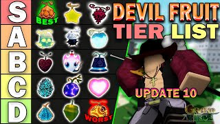 GPO NEW and COMPLETE Update 10 Devil Fruit TIER LIST [upl. by Akihc339]