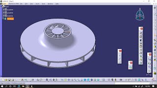 Modelling of Compressor or Pressure Impeller in Catia V5 [upl. by Aljan]