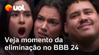 BBB 24 Lucas Buda é eliminado com 6469 dos votos vídeo mostra reações de Alane e Isabelle [upl. by Ahsial]