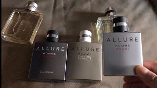 COMPLETE CHANEL ALLURE HOMME LINE REVIEW  RANKED  Compared [upl. by Thessa]