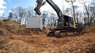 Backfilling The Pipe And Installing The Overflow Risers [upl. by Sevart]