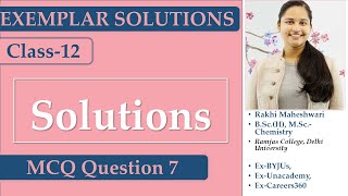 Solutions  NCERT Exemplar  27  RAKHIMAM  MCQ [upl. by Thisbee764]