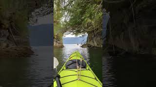 Kayaking through a grotto in Southeast Alaska cruiseship cruise travel [upl. by Tootsie]