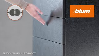 SERVODRIVE for LEGRABOX Electrical opening support system for box system  Blum [upl. by Alethia]