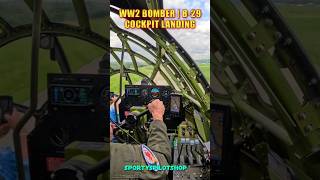 Incredible B29 WWII Bomber Landing  View from the Cockpit shorts aviation [upl. by Irrak]