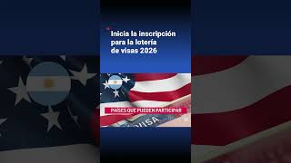 Inicia la inscripción para la lotería de visas 2026 [upl. by Teague]