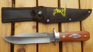 Elk Ridge Bowie Knife ER 509 Fixed BLADE Full review amp test cuts I hate this KNIFE WORST BLADE [upl. by Noneek]